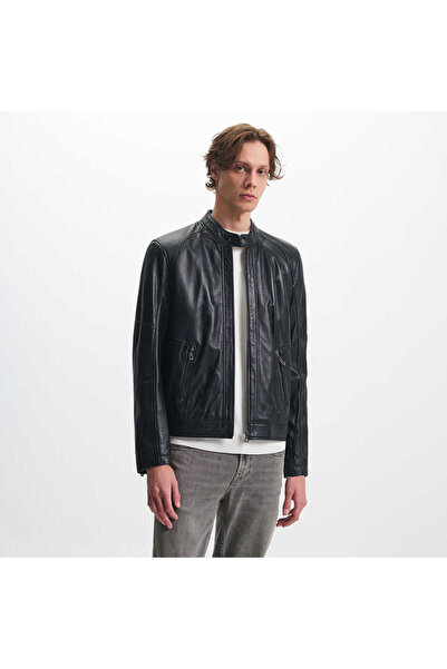Tergan Siyah Hakiki Deri Erkek Hakiki Deri Mont - E25KDM310605-Q3H