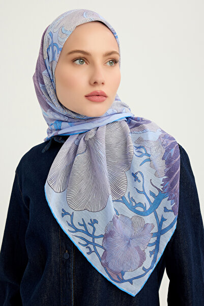 ipekistanbul وشاح إيفيليا منقوش - حديقة المرجان - أرجواني