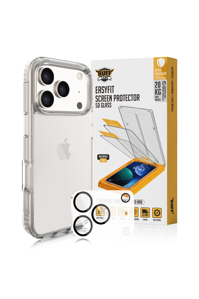 Buff Labs Buff iPhone 17 Pro Max Avantaj Paket - Şeffaf Kılıf + Ekran Koruyuc...