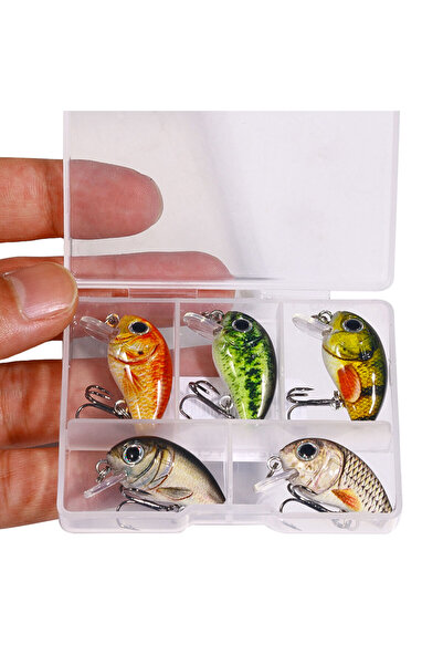 Choice box026-B HENGJIA 5pcs 1.5g-2g 3cm Mini Crankbait Kit Artificial Wobble...