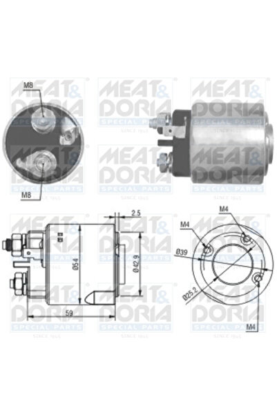 MEATDORIA Solenoid Electromotor Nissan Kubistar Caroserie Renault Clio 1/Clio...