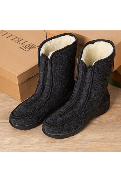 Tellus Tall felt boots 34-31, Black - 37