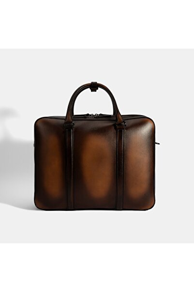 Desa Men's Brown Leather Briefcase