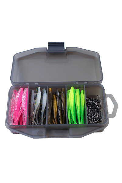 Choice مجموعة مكونة من 61 قطعة من أدوات صيد السمك الناعمة من بيونيك فيش مع صن...