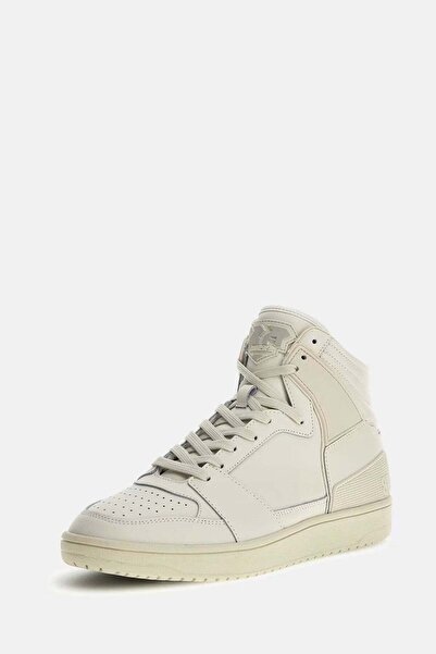 Guess high-top leather sneakers with laces White