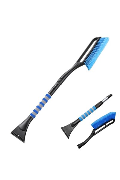 OEM Telescopic 2-in-1 Car Snow Brush and Ice Scraper, Detachable Scraper, 77-95 cm, Blue