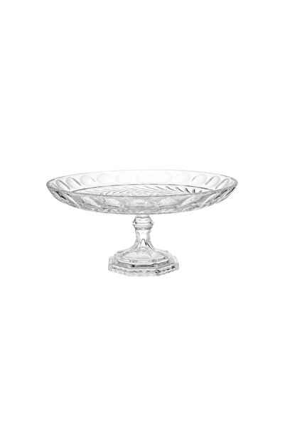 delı glassware Luxury crystal serving plate on a base - 21 cm with an elegant design that adds a touch of luxury to your table ✨