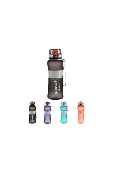 Dessini زجاجة مياه رياضية سعة 650 مل، خالية من مادة BPA، مانعة للتسرب، لون أسود 100