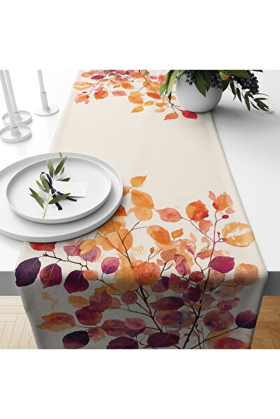 Filamente Digital Printed Runner - Leaf / Autumn / Pumpkin Patterned - 140X40 cm