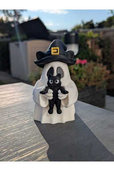 HALLOWEN HAYALET GHOST KEDİCİKLİ FİGÜR