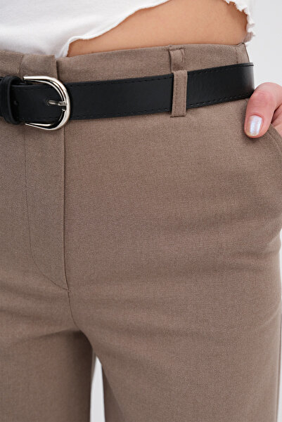 Addax Belted Wide Leg Pants Pn3847