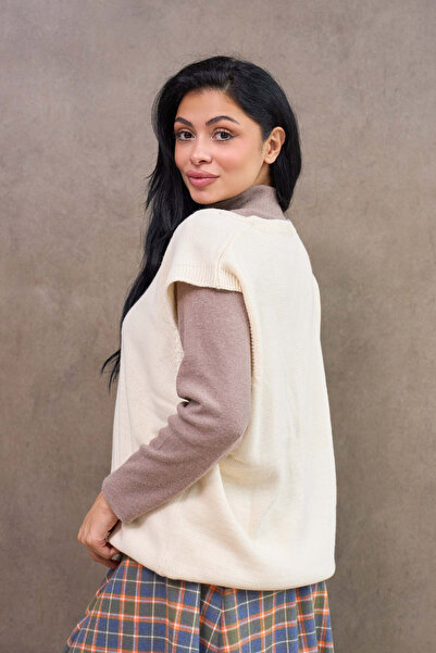 KÜÇÜĞÜM BUTİK Cream Oversize Sweater