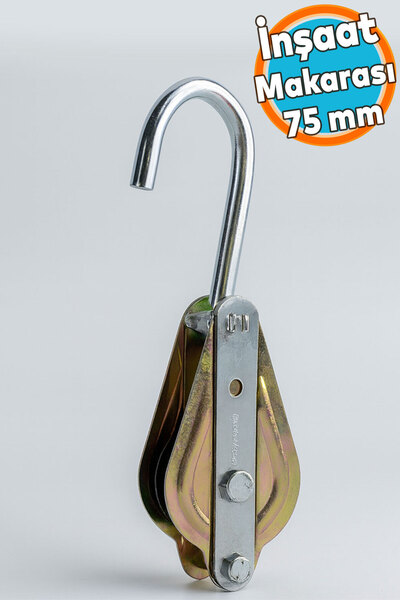 NZB İnşaat Makarası Metal 75 mm Halat Kasnağı Vinç Taşıyıcı Aparat Dayanıklı ...