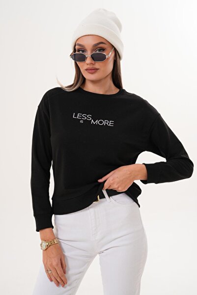 ŞİMAL Γυναικείο φούτερ με δύο κλωστές με τύπωμα 255329 -