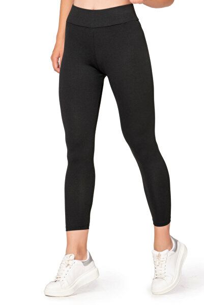 ÖZKAN underwear Özkan 27684 Women's Stretch Fabric Ribbed Knit Corded Fabric Shaping / Sculpting High Waist Long Leggings