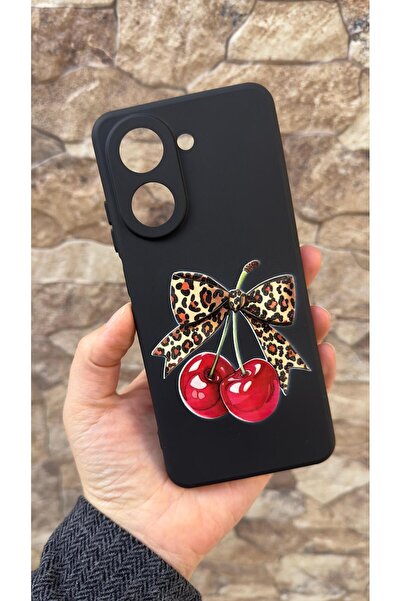 Vip Case Redmi A5 Uyumlu Kirazlı Leopar Fiyonk Desenli Silikon Darbe Emici Kl...