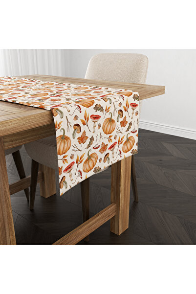 Filamente Digital Printed Runner - Leaf / Autumn / Pumpkin Patterned - 140X40 cm