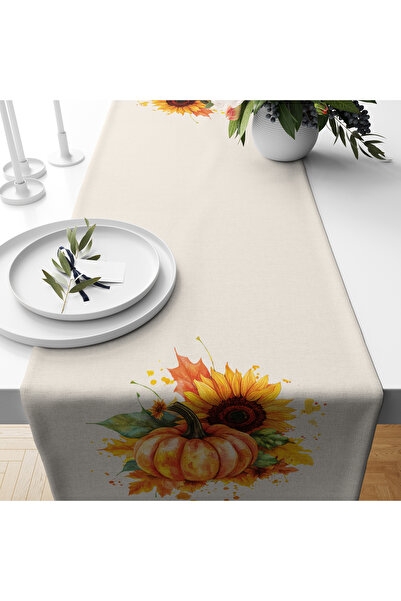 Filamente Digital Printed Runner - Leaf / Autumn / Pumpkin Patterned - 140X40 cm