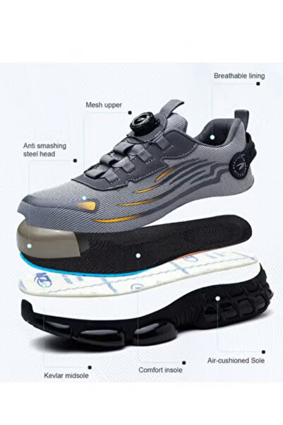 VICTGOAL Steel Toe Shoes for Men Lightweight Safety Shoes Comfortable Puncture Proof Slip On Indestructible