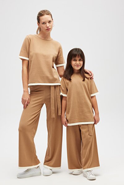 Peraluna Rumi Short Sleeve Girls' Blouse - Camel