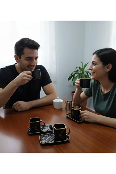 lstri 2-Piece Presentation Porcelain Gilded Bag Model Cup Set