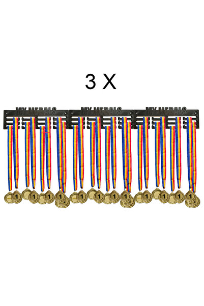 OEM Set de 3 suporti medalii 25x8cm