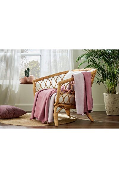 Özdilek Pamuk pakovanja Colorist Cash-lavanda sa pomponom Bračni Ćebe