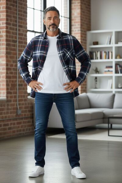 GÖMLEK GALERİSİ Slim Fit Plaid Lumberjack Sport Men's Shirt