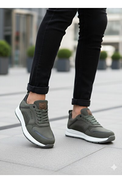 rocassi Pantofi pentru bărbați piele naturală kaki