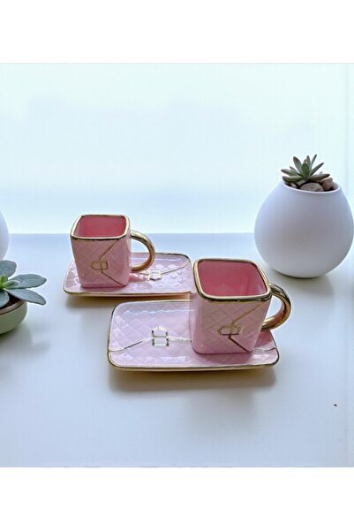 lstri 2-Piece Presentation Porcelain Gilded Bag Model Cup Set