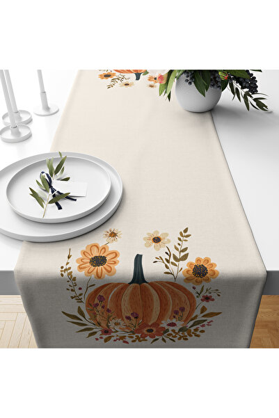 Filamente Digital Printed Runner - Leaf / Autumn / Pumpkin Patterned - 140X40 cm