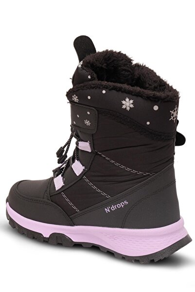 KAPTAN JUNIOR Girls' Fur-Lined Snow Boots with Rubber Soles Pndrk 650