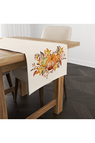 Filamente Digital Printed Runner - Leaf / Autumn / Pumpkin Patterned - 140X40 cm