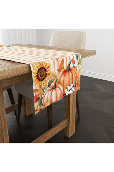 Filamente Digital Printed Runner - Leaf / Autumn / Pumpkin Patterned - 140X40 cm