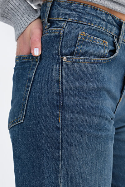 Addax Yüksek Bel Wide Leg Jean Pantolon PN8575-PNK