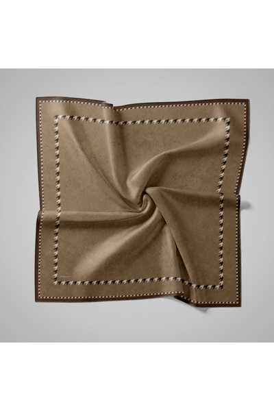 PİRAMİT Naturel Eşarp | Kaz Ayağı Çerçeve