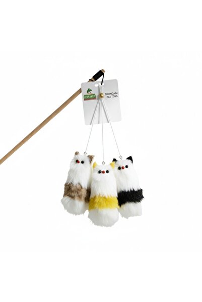 Petitle Maksimum Vitamin Tat Petitle Sesli ve Tüylü Kedi Egzersiz Oyuncağı El...