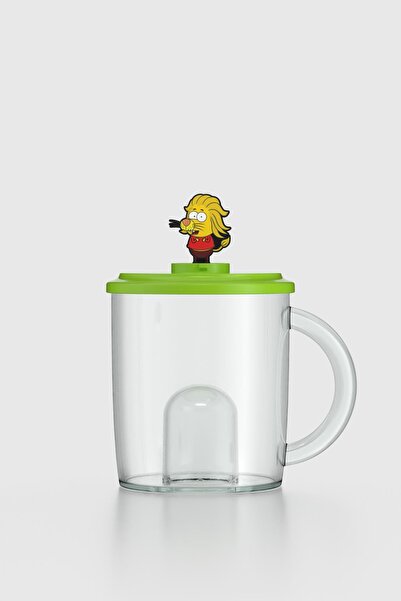 Renga Joy Kral Şakir Remzi Figured 250 ml Tritan Cup with Handle 222038 Green