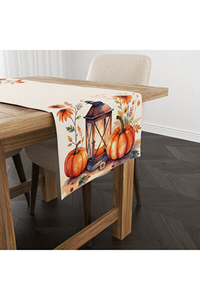 Filamente Digital Printed Runner - Leaf / Autumn / Pumpkin Patterned - 140X40 cm