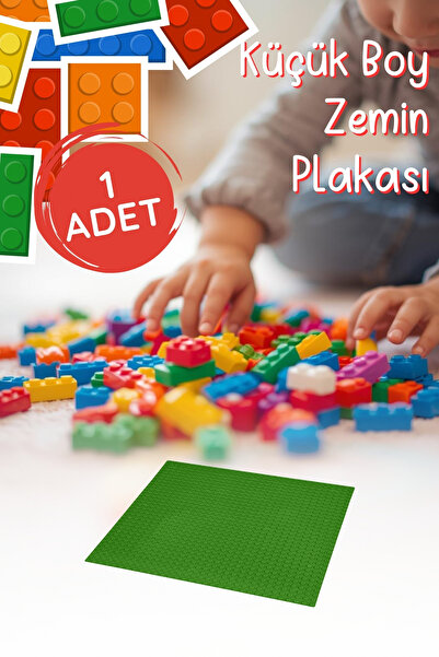 Nandy Home Küçük Boy Yapı Blokları Zemin Plakası – 13x13 cm - 1 Adet - YEŞİL