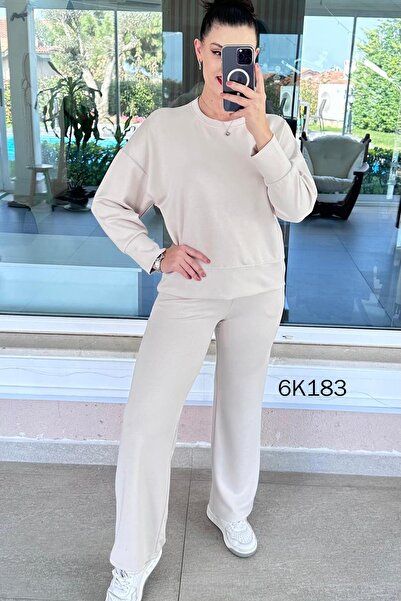 İnce Topuk Modal Casual 2-Piece Set 6K183