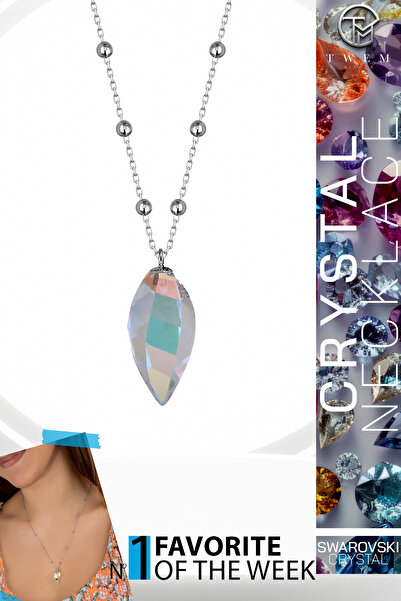 Twem Silver قلادة ظل ذهبي مرصعة بحجر الزركونيا الكريستالي من سواروفسكي |   ظل...