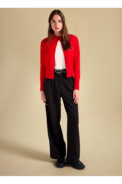 People By Fabrika Standart Bel Relaxed Siyah Kadın Pantolon PBF5WL-PNT9524