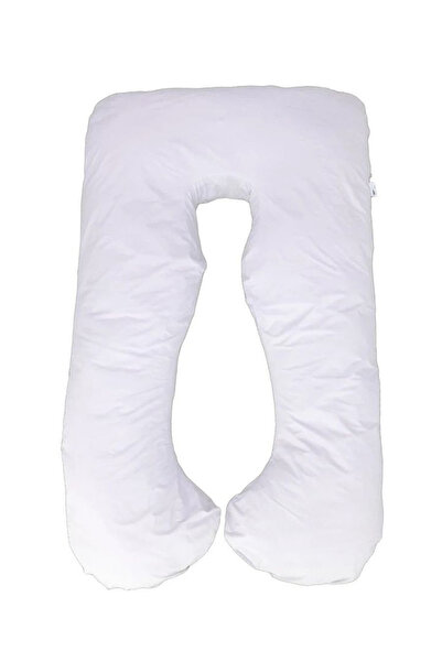 Kunzita Home U-shaped pregnancy pillow - 1000g microfiber filling - polyester fabric - white - 60 x 30 cm