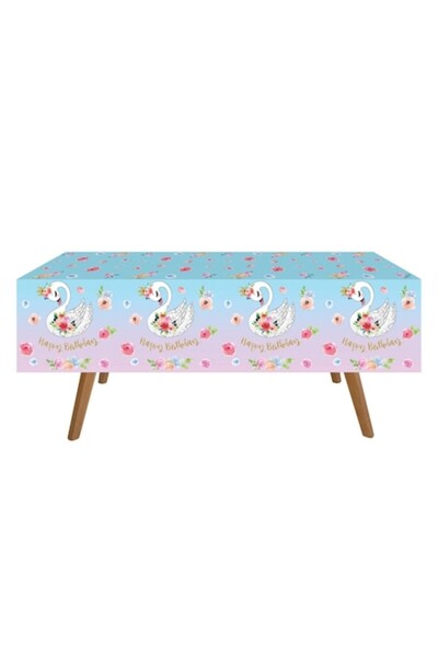 MYONNA IT & E- COMMERCE Party Tablecloth, Swan Design, 180x120 cm, Multicolor...