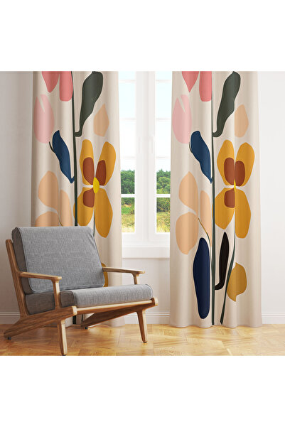 LadiesHome ستارة خلفية حديثة ذات تصميم زهري ملون – 140x260 سم