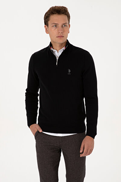 U.S. Polo Assn. Ανδρικό Μαύρο Πουλόβερ 50315823-VR046