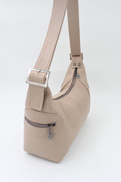 Rosso Collina حقيبة كتف نسائية من الجلد الطبيعي – موديل بيسا بيج |   جلد طبيع...