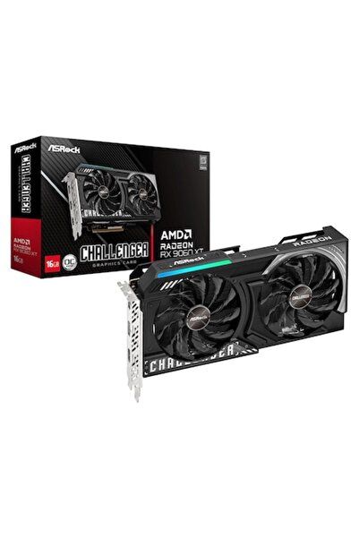 ASROCK Placă grafică RX9060 XT Challenger de 16 GB (GDDR6, 128 biți, RGB, 1xH...