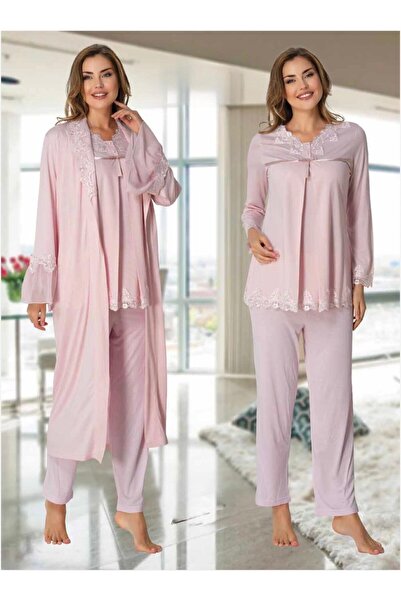 Lohusa Homewear Set de pijamale pentru maternitate, roz, cu design special, d...